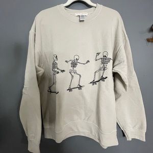 *limited edition color* urban outfitters skeleton crewneck